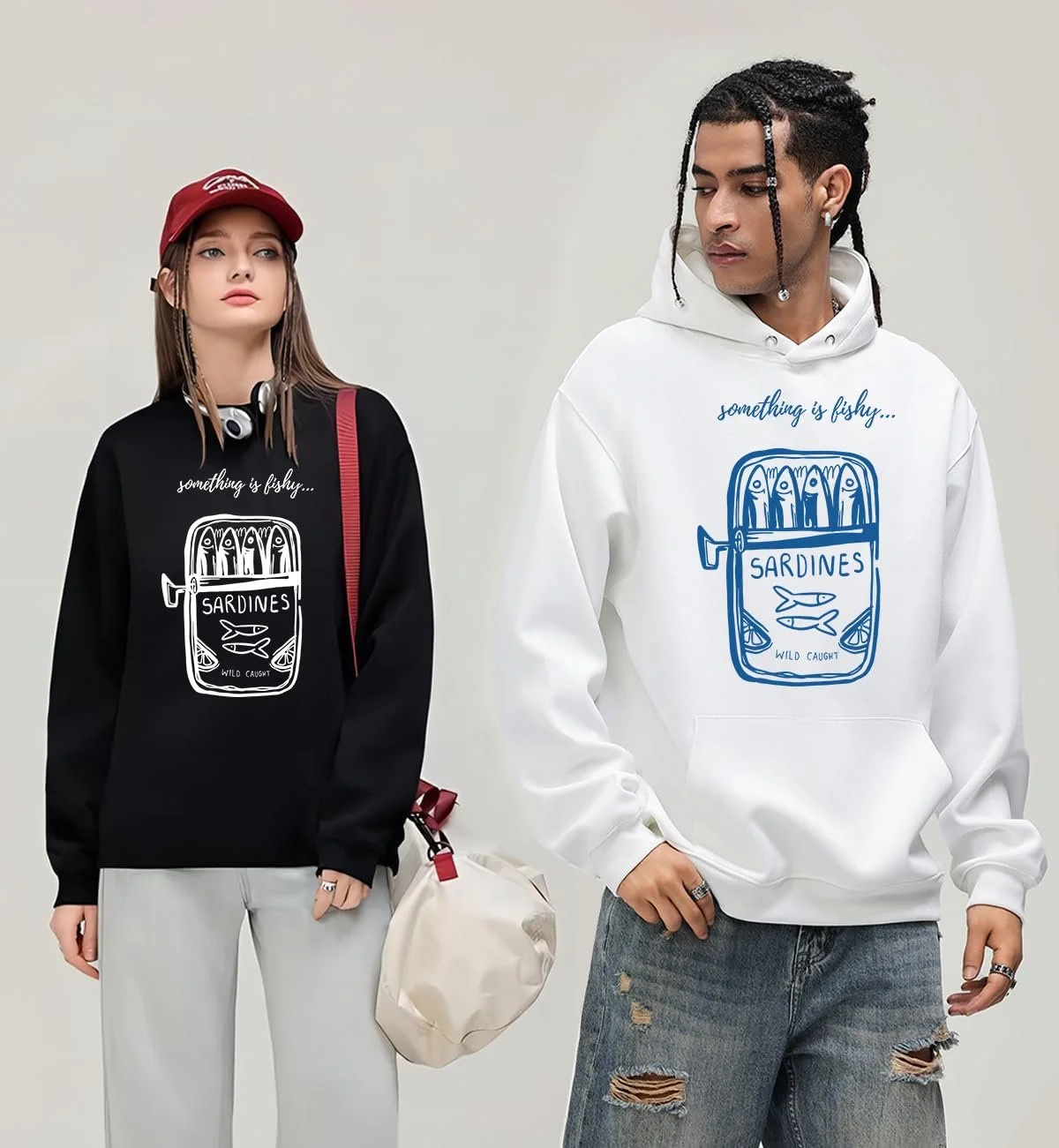 Свитшот Sardine Retro Sardine Tinned Fish Graphic Sardinen Shirt Unisex, фото №2