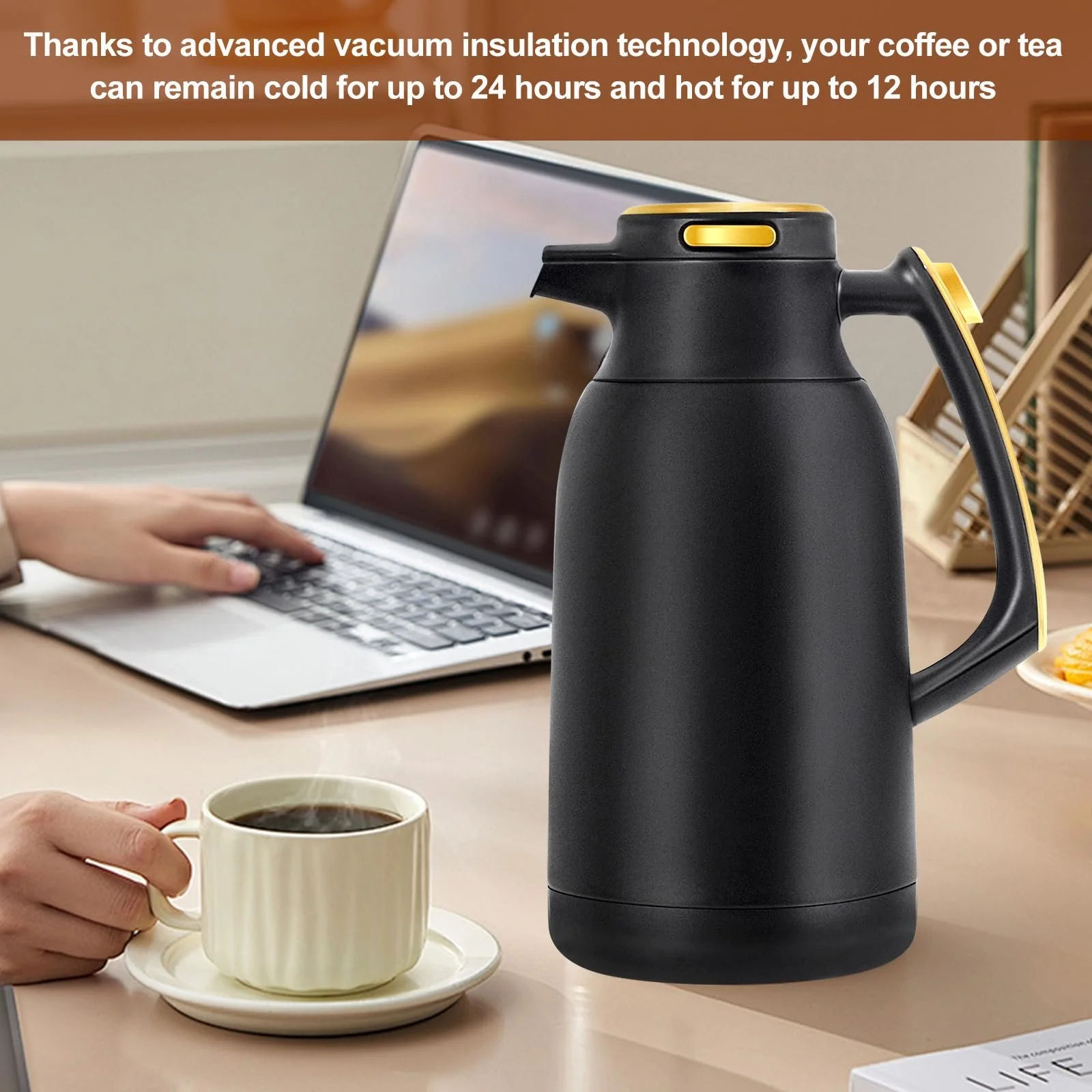 Термос-кавник 2 літри, Нержавіюча сталь, Ізольований для кави, Термічна двостінна вакуумна ізоляція, фото №4 Термос-кавник 2 літри, Нержавіюча сталь, Ізольований для кави, Термічна двостінна вакуумна ізоляція, фото №4