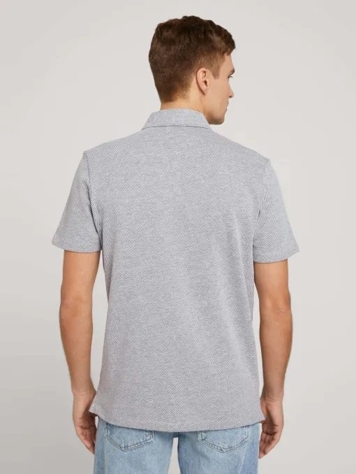 Поло structured polo with pocket 1030388XX1015398 Tom Tailor Сірий 2XL, фото №2