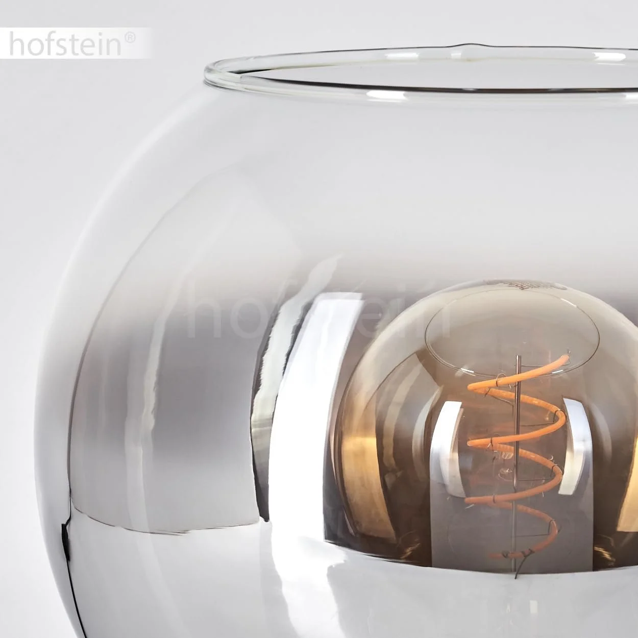 Настільна лампа Koyoto Метал/Скло 25 см E27 Чорний/Димчастий/Прозорий, фото №4