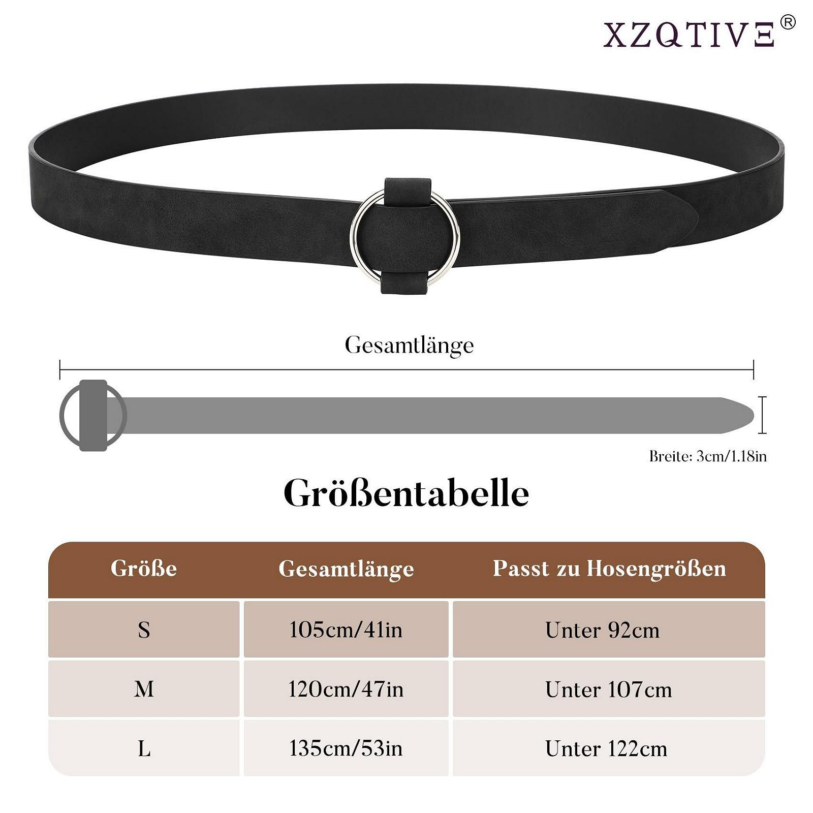 Ремень Женский Кожаный XZQTIVE Suede Черный, фото №7