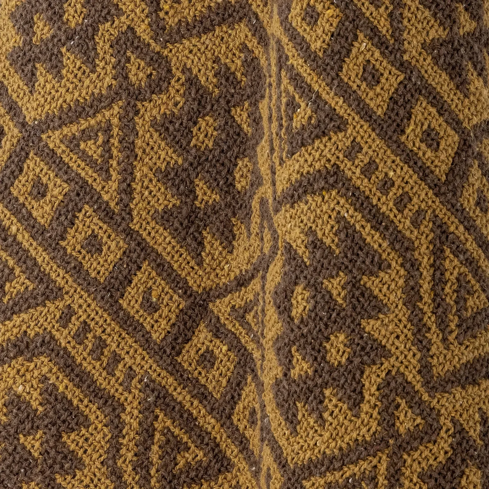 Покривало Bloomingville Lyla Коричневий Бавовна перероблена, фото №3