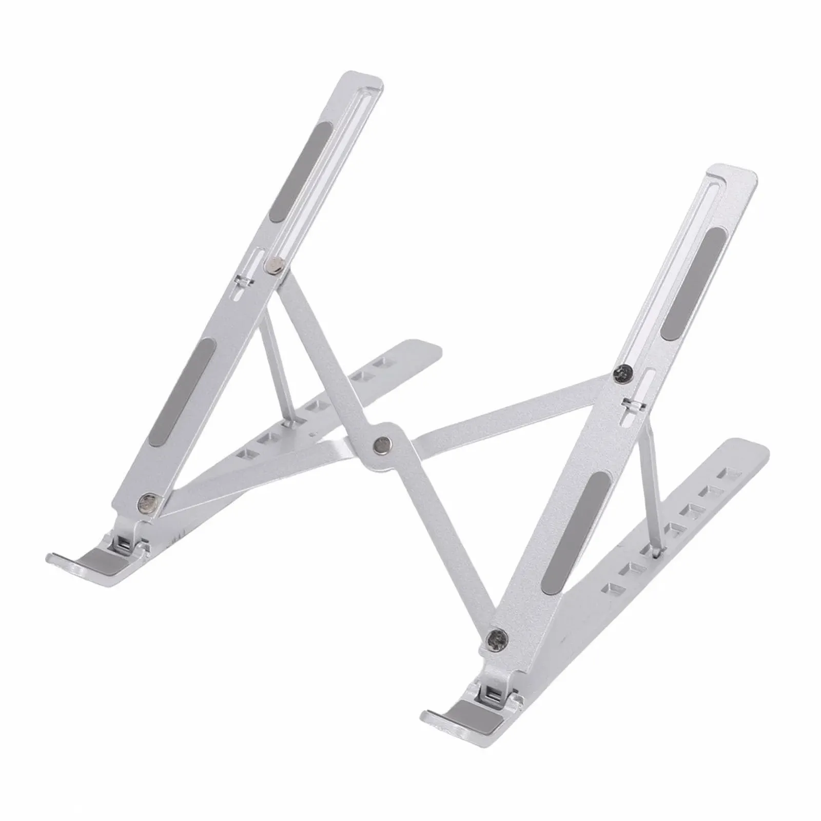 Подставка для ноутбука Asixxsix, с 7 уровнями регулировки высоты, складная портативная подставка из алюминиевого сплава с нескользящими силиконовыми накладками для ноутбуков и планшетов 10-15,6 дюймов, фото №1 Подставка для ноутбука Asixxsix, с 7 уровнями регулировки высоты, складная портативная подставка из алюминиевого сплава с нескользящими силиконовыми накладками для ноутбуков и планшетов 10-15,6 дюймов, фото №1