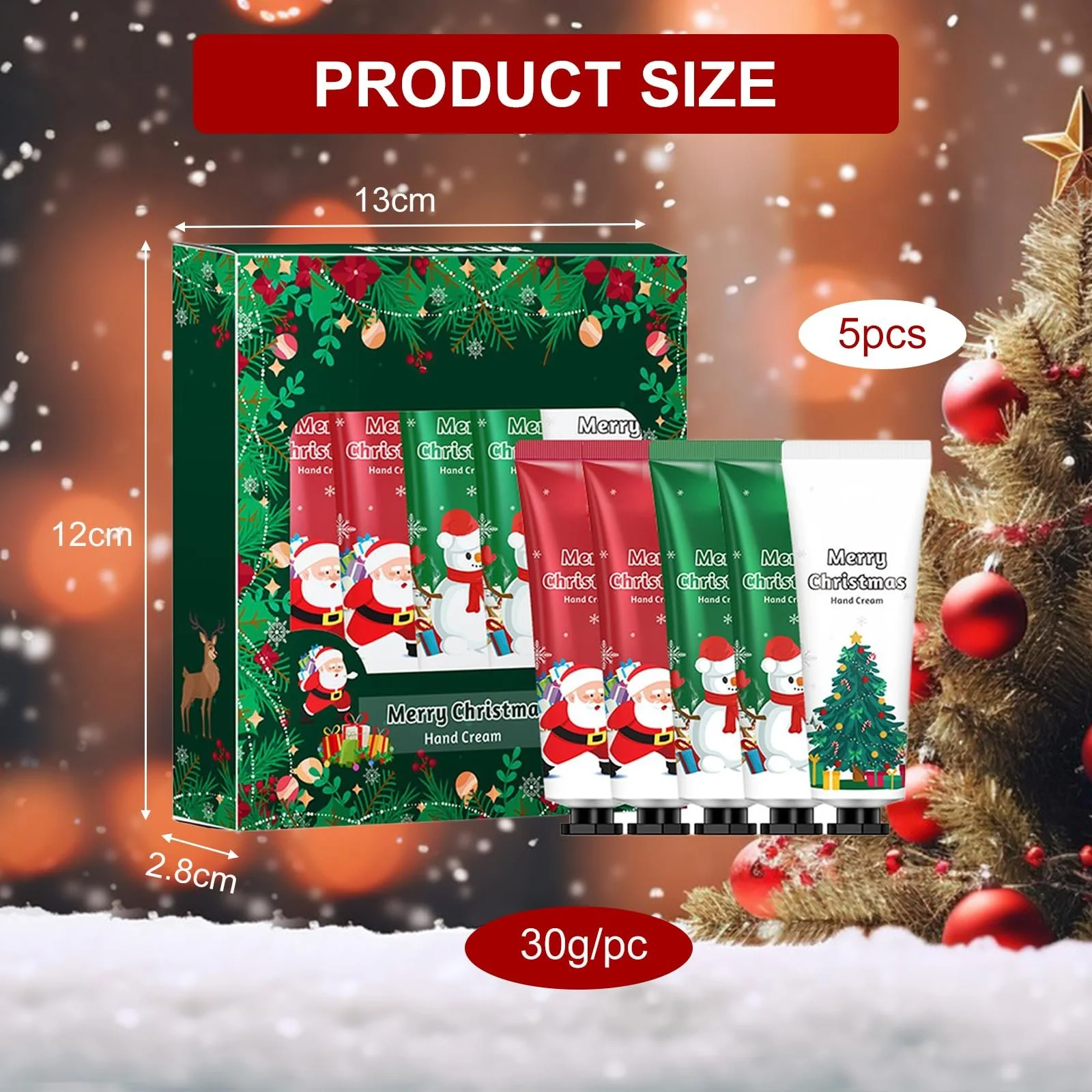 Набір Різдвяних Кремів для Рук, 5 шт, фото №2