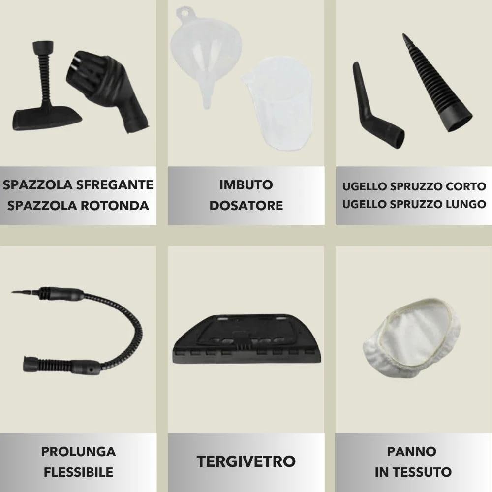 Ручной пароочиститель BEHOME с 9 аксессуарами для удаления грязи Желтый, фото №5 Ручной пароочиститель BEHOME с 9 аксессуарами для удаления грязи Желтый, фото №5