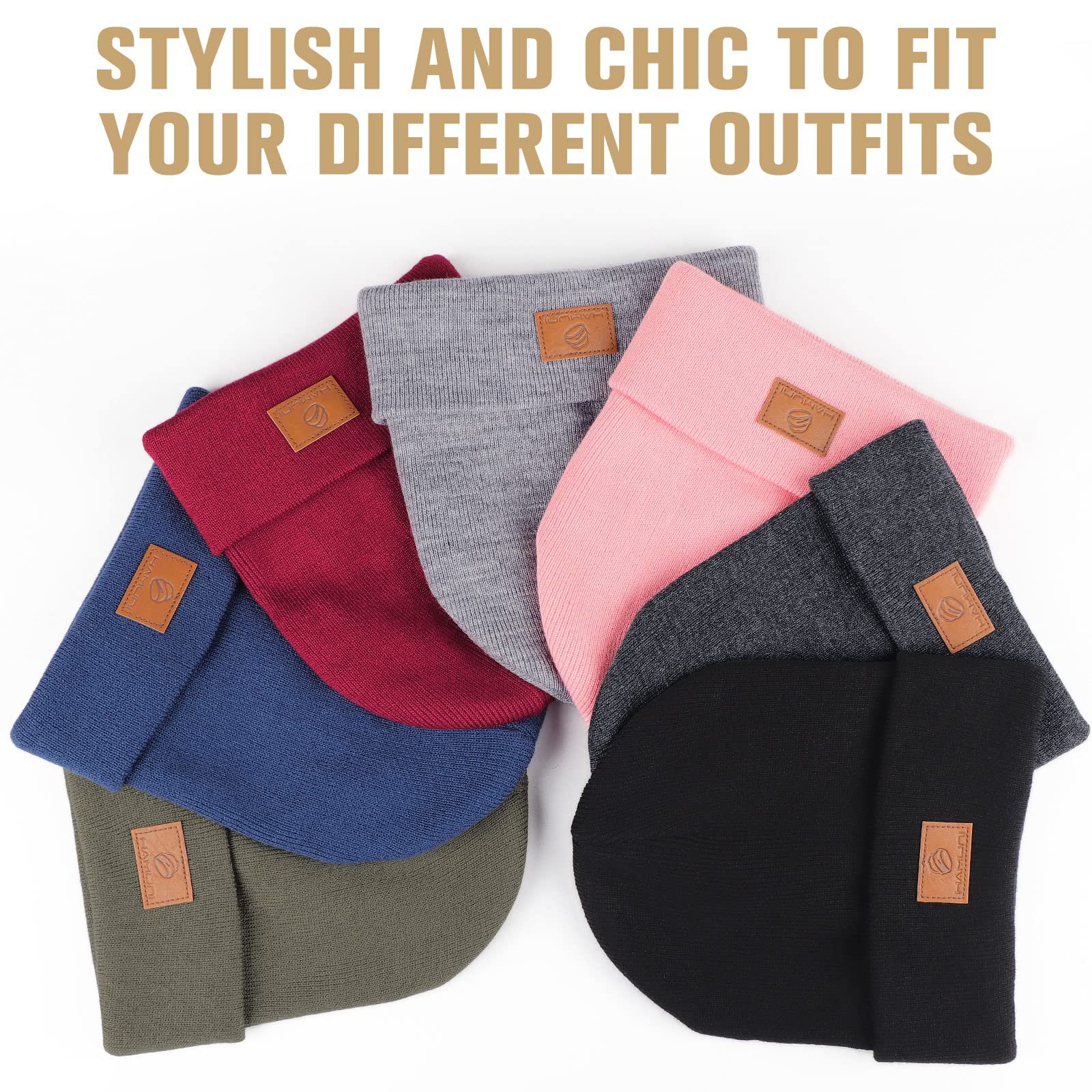 Шапка-біні HAMUNI Класична Зимова Трикотажна Однотонна Унісекс, фото №6