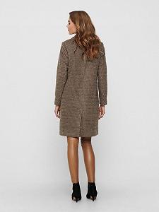 Пальто ONLY ASTRID CHECK COAT CC OTW 15228610 Коричневый XS synthetic.ua - Фото 1