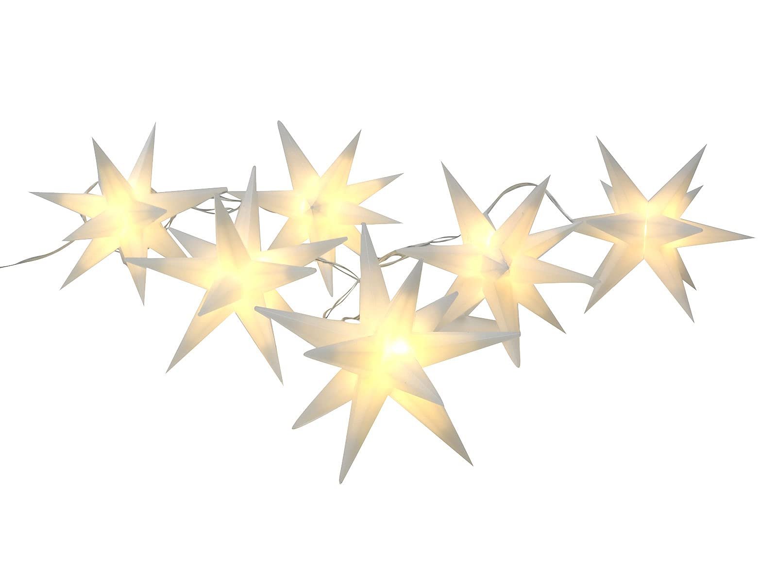 Гірлянда Зірка 3D 6 LED 150 см Білий, фото №3