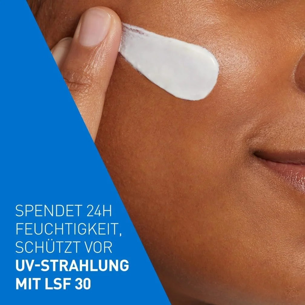 Крем для обличчя CeraVe Feuchtigkeitsspendende Gesichtscreme SPF 30 для нормальної та сухої шкіри з керамідами, гіалуроновою кислотою та ніацинамідом, фото №5