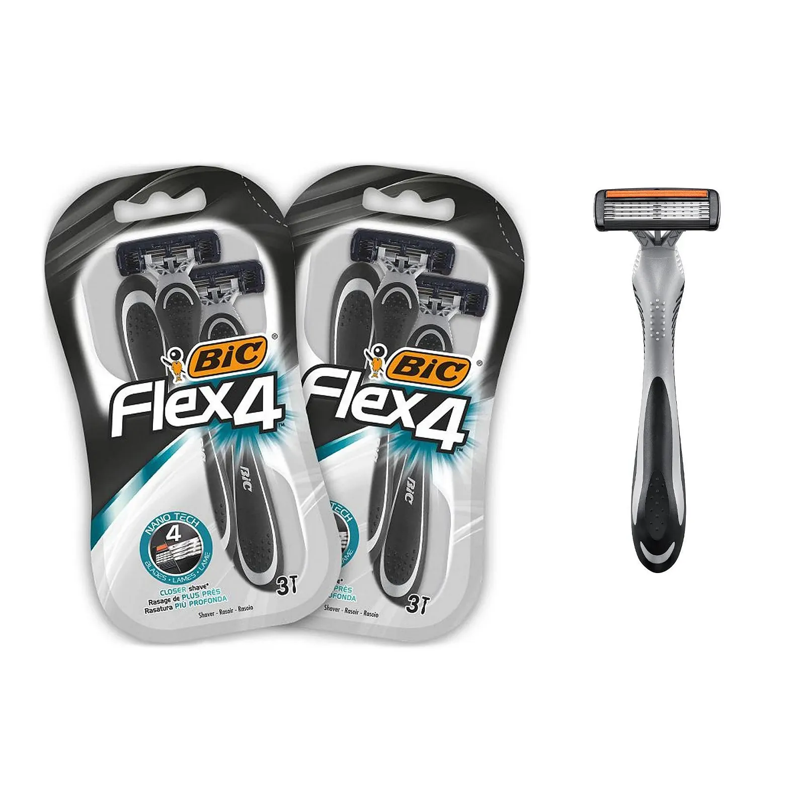 Одноразовые бритвы BIC Flex4 Мужские Набор 2 упаковки по 3 шт., фото №1 Одноразовые бритвы BIC Flex4 Мужские Набор 2 упаковки по 3 шт., фото №1