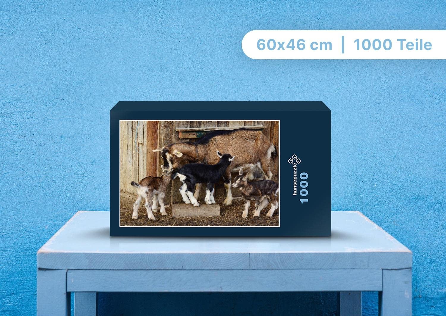 Пазл Hansepuzzle 21180 Young Goats Козлята 1000 элементов 60 x 46 см, фото №2 Пазл Hansepuzzle 21180 Young Goats Козлята 1000 элементов 60 x 46 см, фото №2