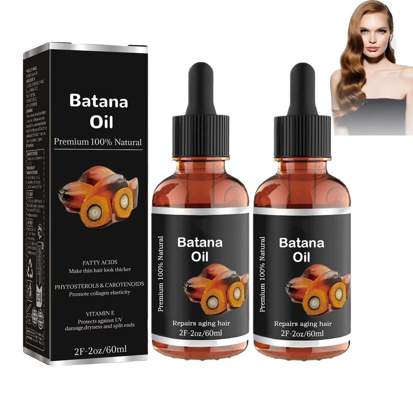 Олія Batana Bio Black для росту волосся, органічна, фото №1