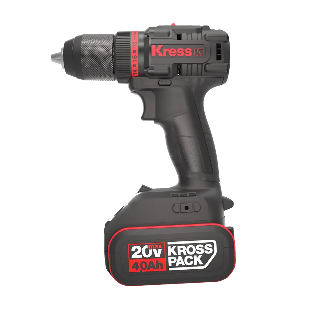 Дриль-шуруповерт акумуляторний Kress KUA71 / 20В / 60 Нм / Безщітковий / 2 швидкості / Кейс / Чорний, фото №3