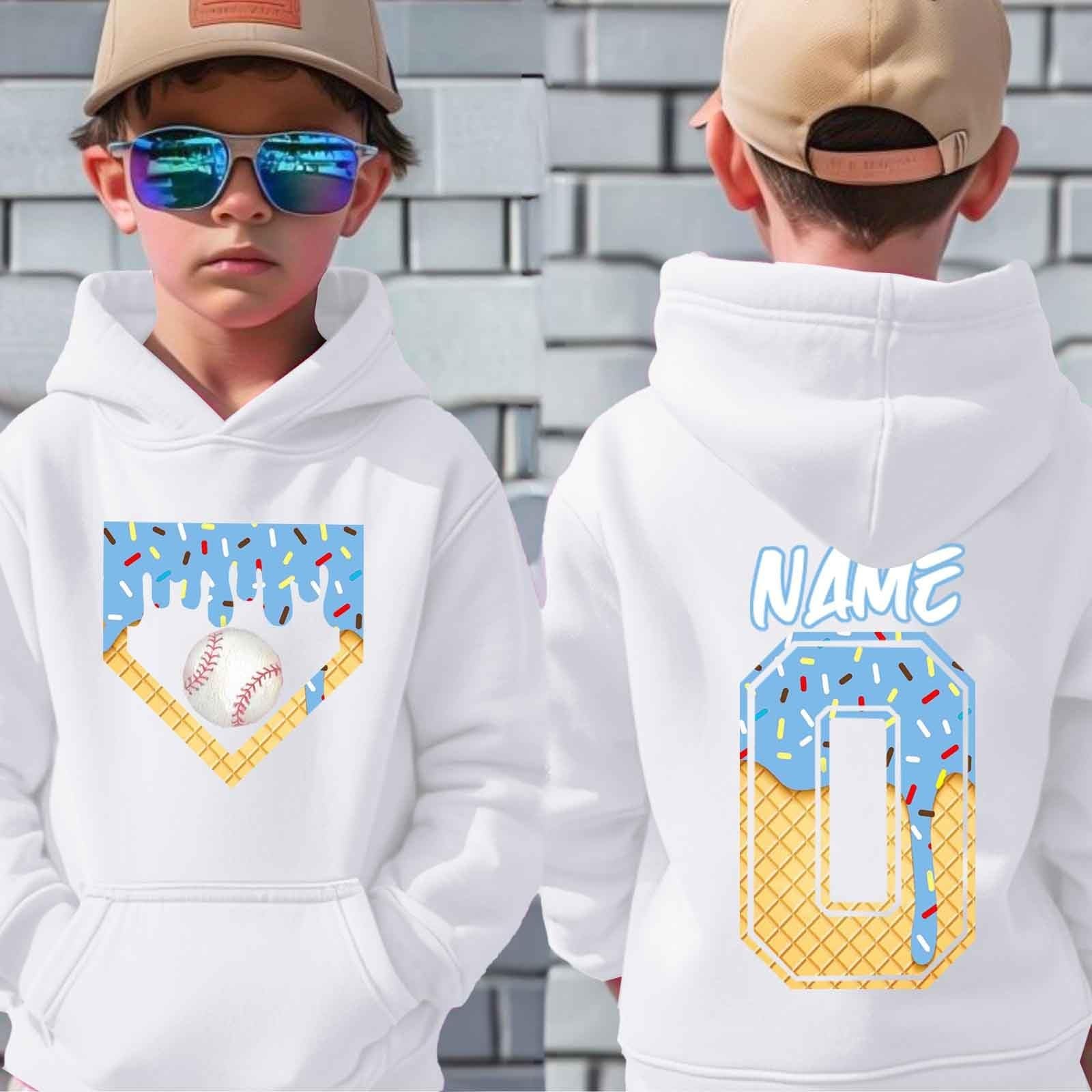 Худи Generisch Детский DIY Ice Digital Print с длинными рукавами для мальчиков и девочек от 2 до 13 лет Мягкий Удобный для холодных дней, фото №2