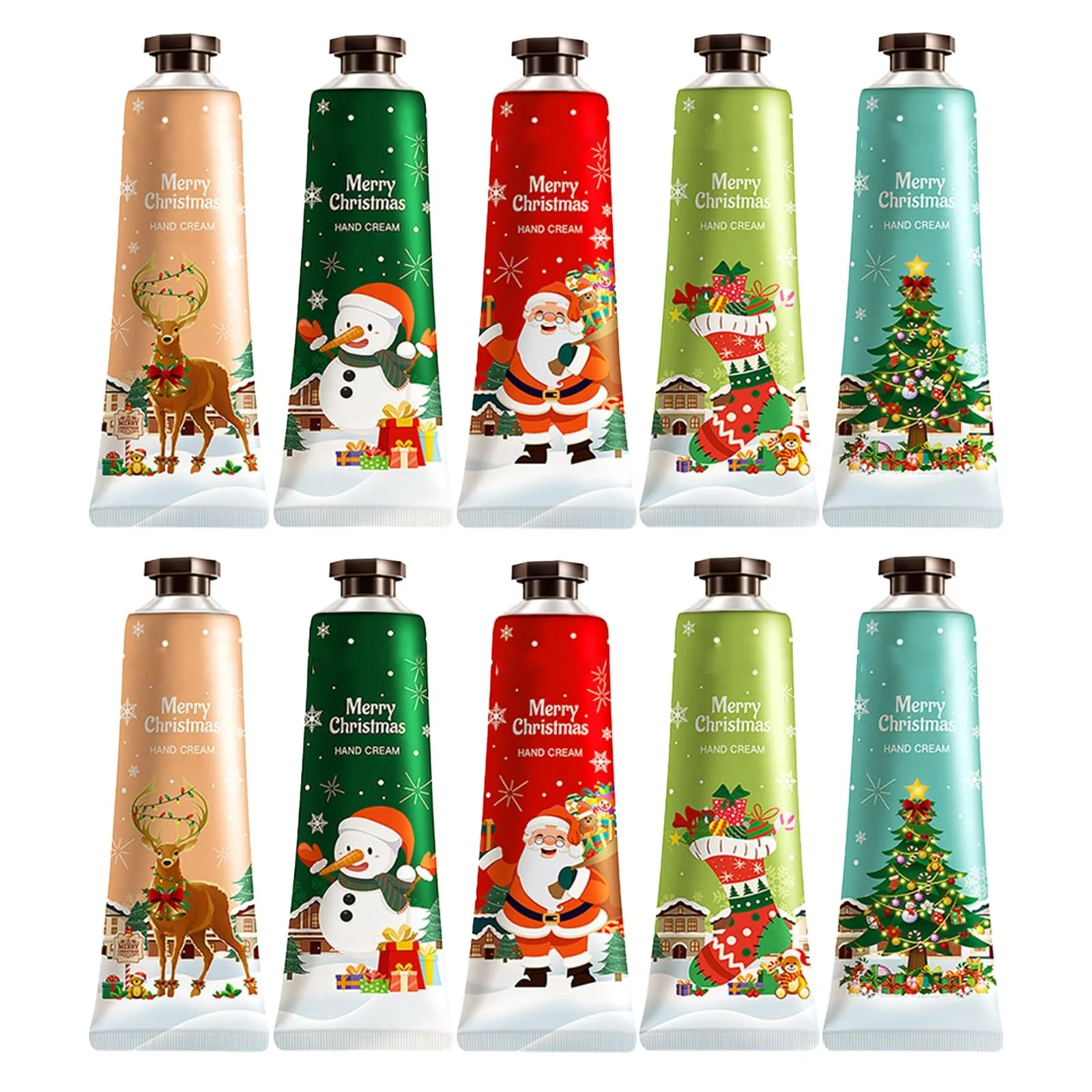 Крем для рук Рождественский набор 10 шт. Увлажняющий, фото №8