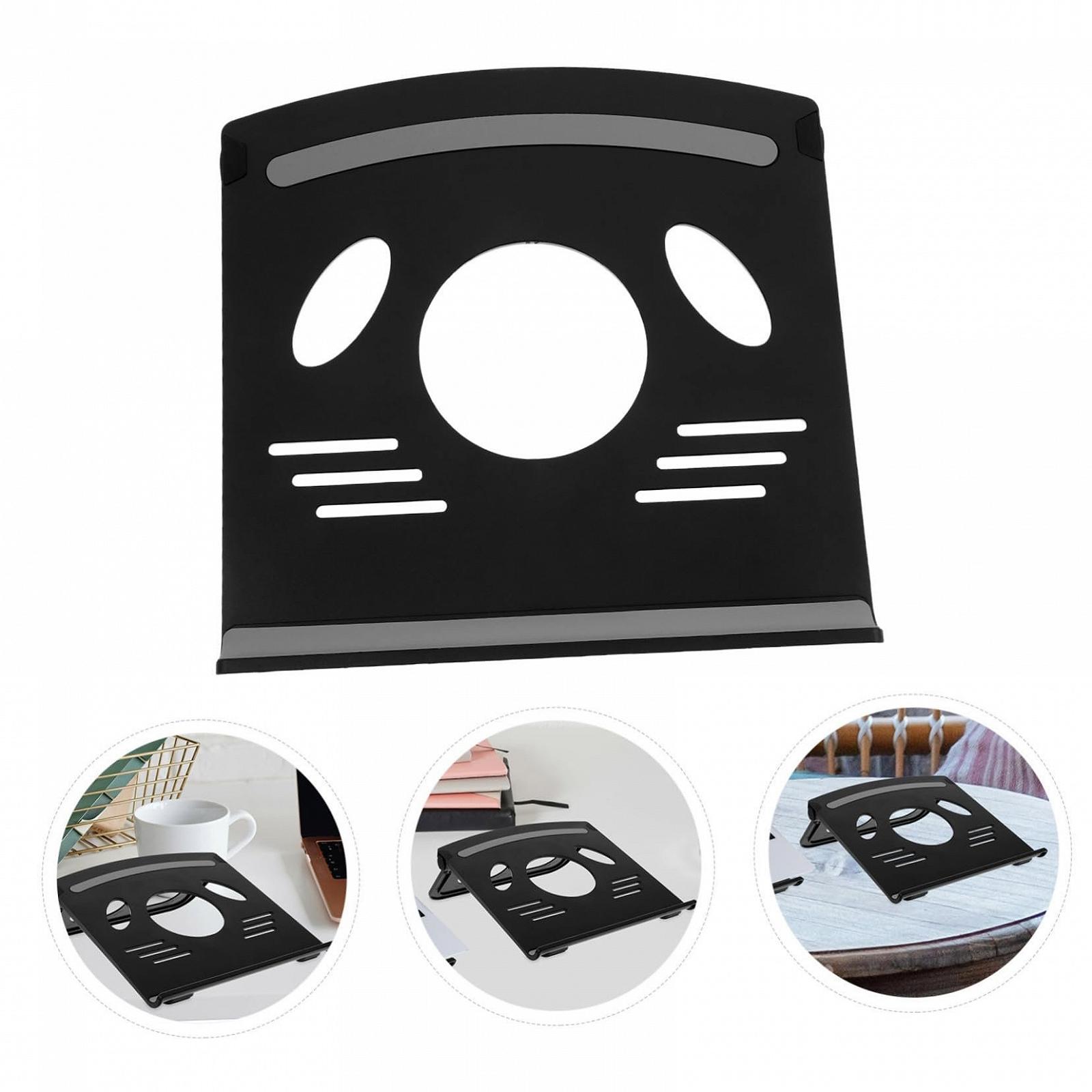 Подставка для ноутбука, регулируемая по высоте, ABS и силикон, эргономичный настольный держатель для ноутбука, планшета и книги, нескользящая для офиса, дома и в дороге, фото №7