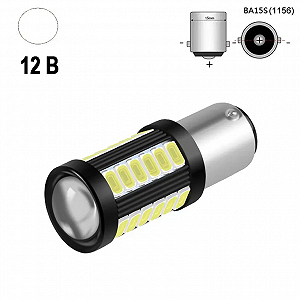 Автолампа светодиодная P21W 1156 цоколь BA15s 5730 х 29 smd белая линза 12 В