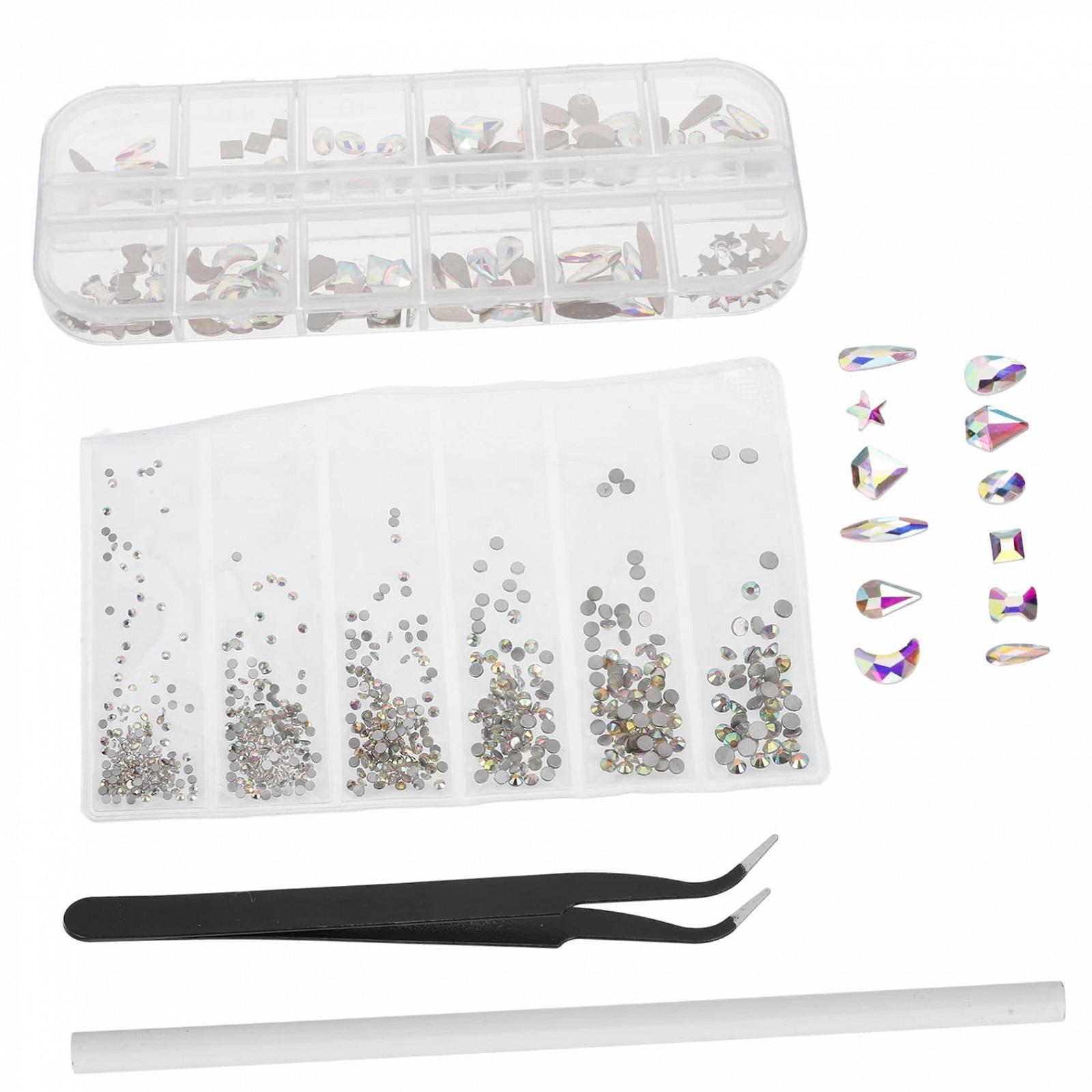 Набір страз для нігтів Lurrose 3D Flatback Кришталеві камені, фото №1