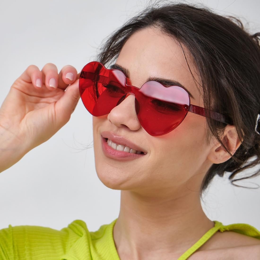 Солнцезащитные Очки Сердцевидные Разноцветные Без оправы (6 пар), фото №6 Солнцезащитные Очки Сердцевидные Разноцветные Без оправы (6 пар), фото №6