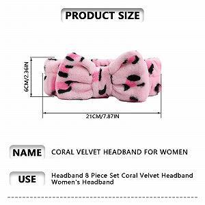 Повязка для волос с бантом для макияжа, 8 шт. synthetic.ua - Фото 1