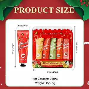 Крем для рук Набор, Рождественский подарочный набор, 5 парфюмированных увлажняющих мини-кремов для рук для женщин и мужчин (30 г x 5) synthetic.ua - Фото 1