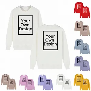 Свитшот Ybing С принтом, женский, с возможностью индивидуального дизайна, печать спереди/сзади, пуловер, индивидуальный принт, рубашка с длинными рукавами, персонализированная эксклюзивная кастомизация с фото, текстом, логотипом, джемпер, топы synthetic.ua - Фото 1