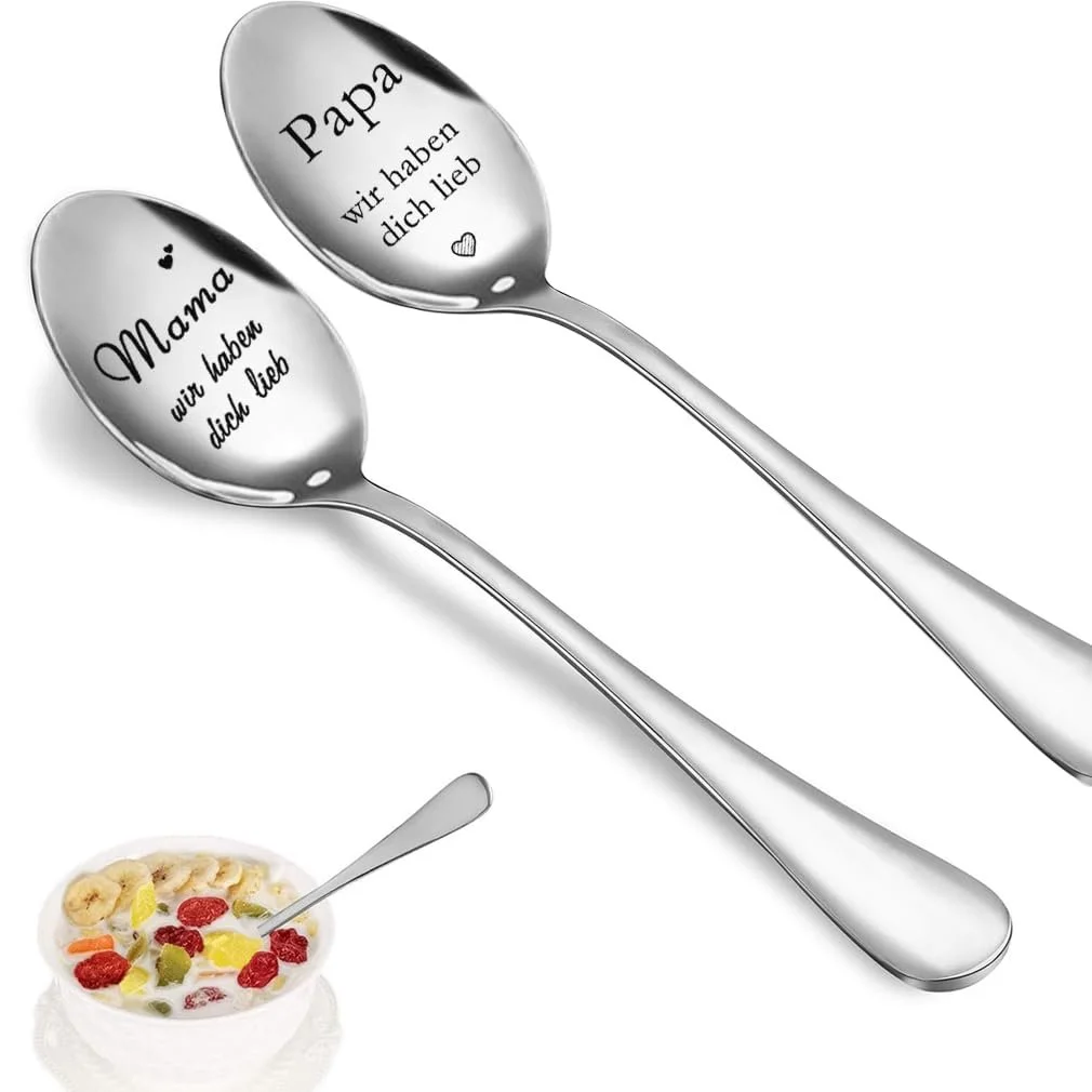 Ложка з нержавіючої сталі з гравіюванням, фото №4