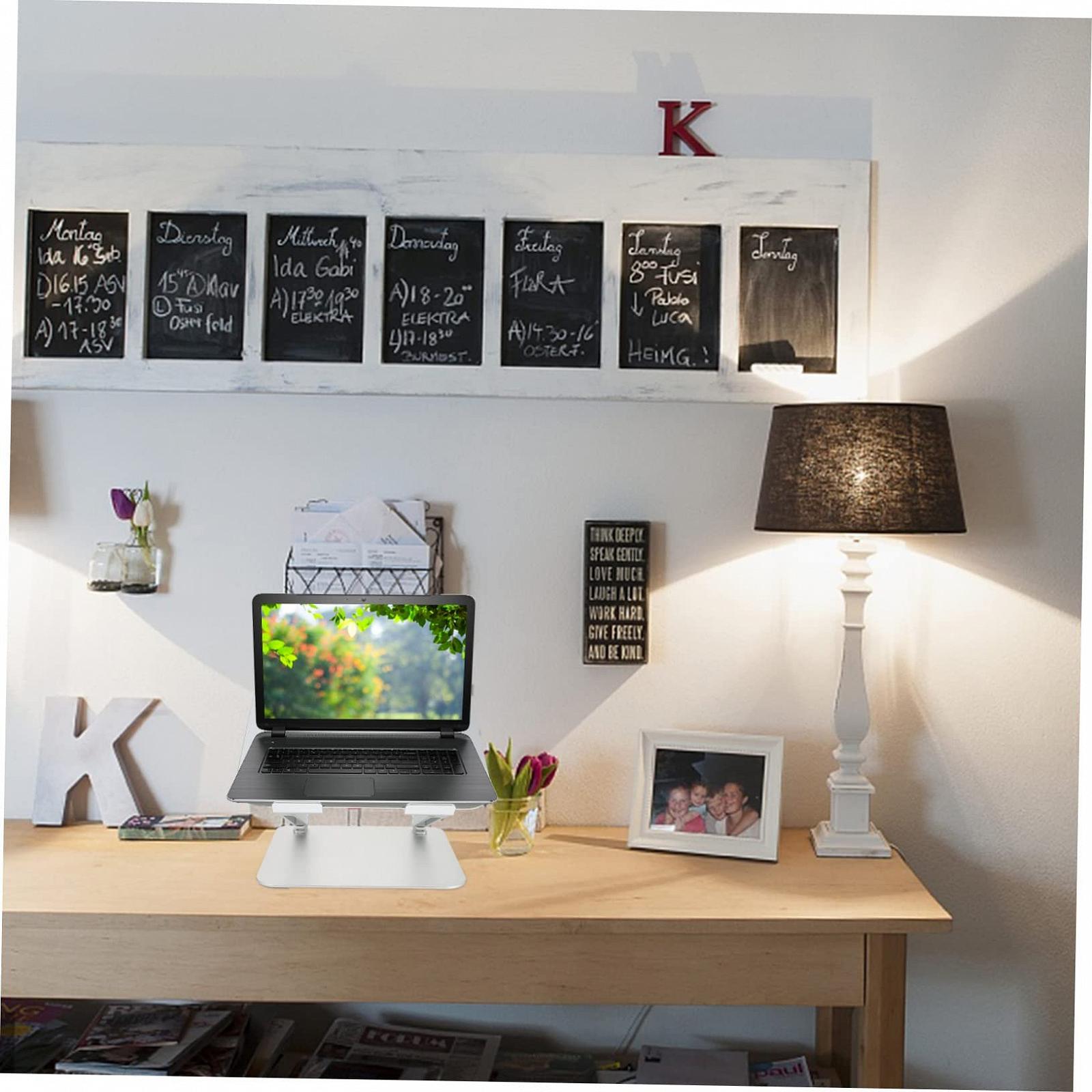 Подставка для ноутбука Tofficu Алюминиевый сплав портативная подставка для ноутбука с нескользящей силиконовой подкладкой, поворотный вал для стабильной поддержки, компактная для хранения, фото №7 Подставка для ноутбука Tofficu Алюминиевый сплав портативная подставка для ноутбука с нескользящей силиконовой подкладкой, поворотный вал для стабильной поддержки, компактная для хранения, фото №7