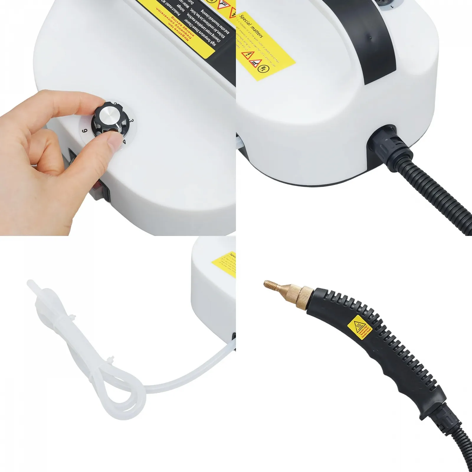 Пароочисник ручний 3800 W 6 рівнів Чорний, фото №3 Пароочисник ручний 3800 W 6 рівнів Чорний, фото №3