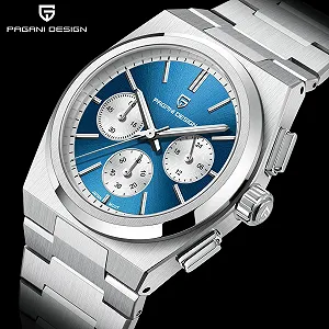 Часы Pagani Design Кварцевый Хронограф VK63 Аналоговый Нержавеющая сталь synthetic.ua - Фото 1