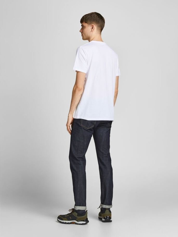 Футболка JORBRADY TEE SS CREW NECK SN 12205503-Bright -Fit:STD/SOLID Jack&Jones Білий S, фото №2