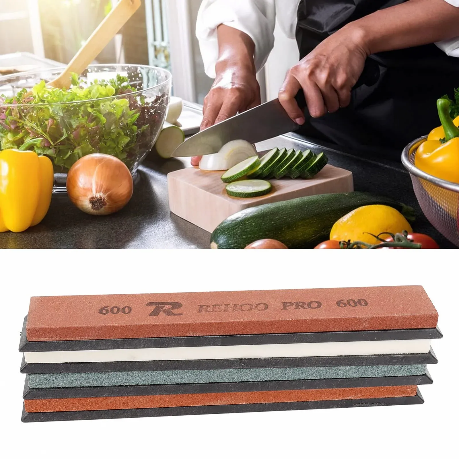 Набір точильних каменів FLEXMAN 4 шт. білий корунд 120/320/600/1500 грит, фото №7