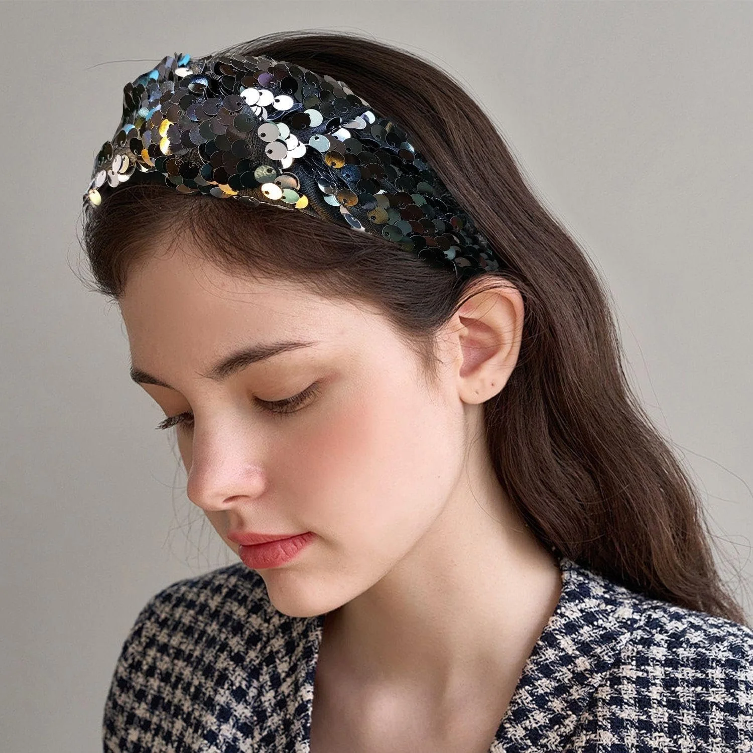 Обруч для волосся з блискітками (2 шт.), фото №5