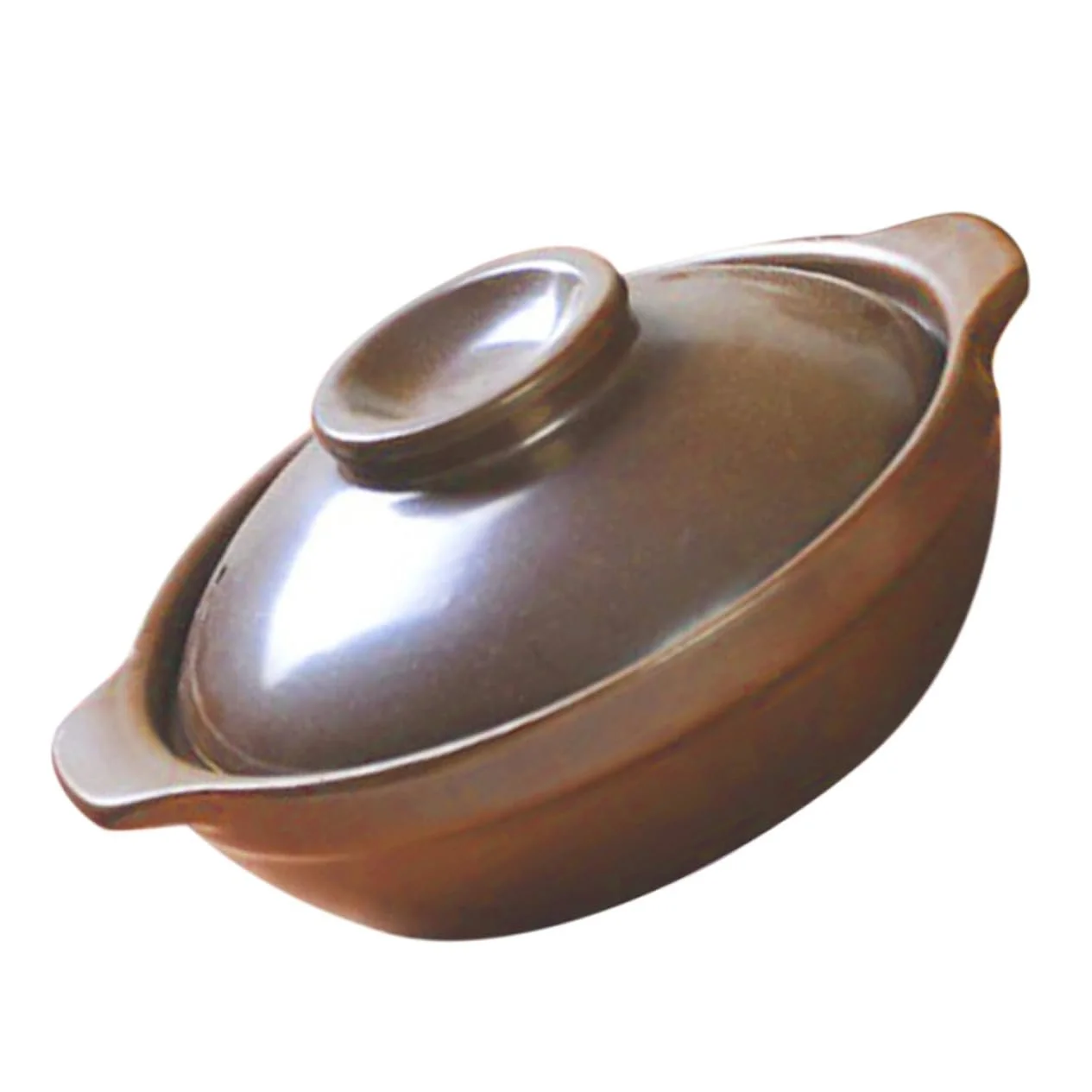 Кастрюля керамическая традиционная с двойными ручками жаропрочная, фото №1