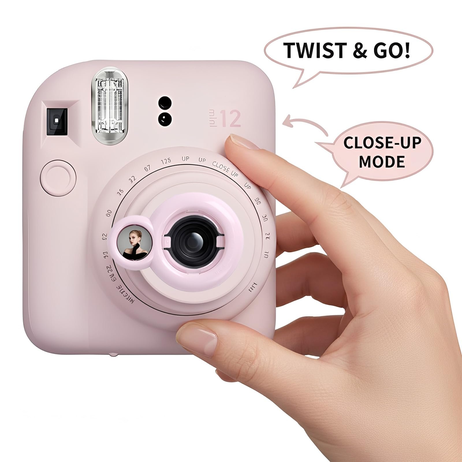 Зеркало для селфи Fujifilm instax mini 12 Pink, фото №5