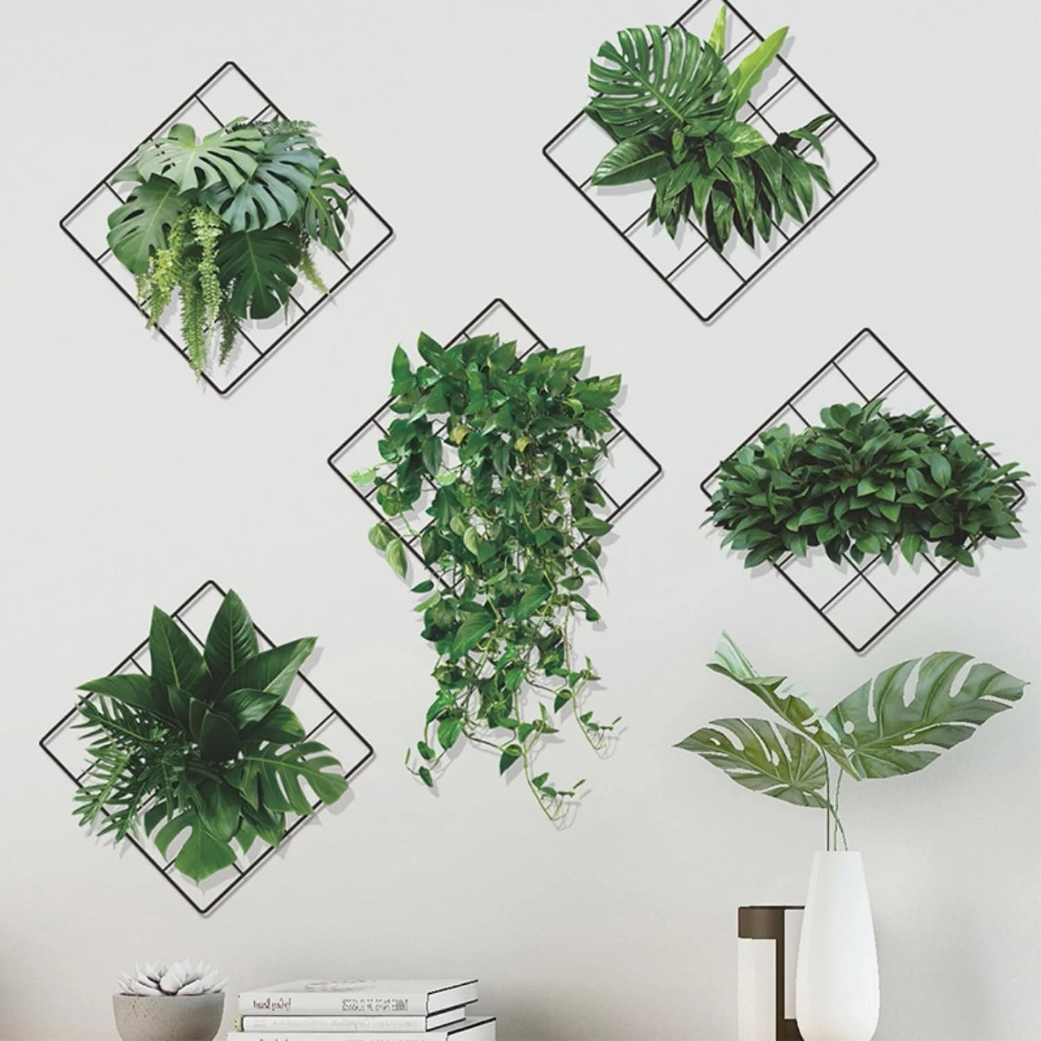 3D наклейки на стіну Alfven 6 Design Green Plants 30 x 29 см, фото №5