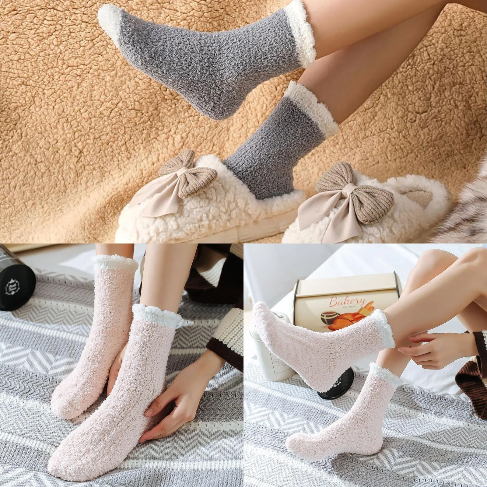 Пухнасті шкарпетки Cuddly Socks для жінок, 3 пари Розмір 36-42, фото №7