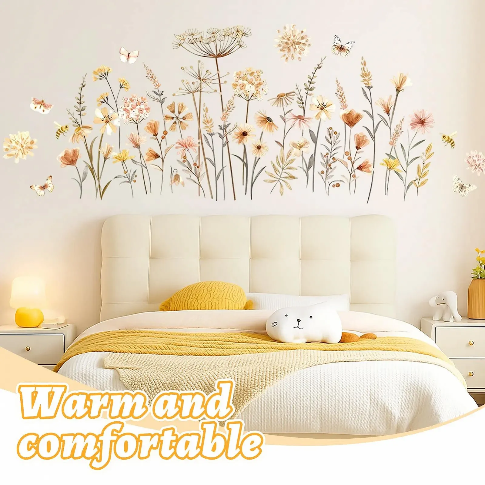 Наклейка на стіну tiyitok Квіти Кульбаби та Метелики Boho, фото №5 Наклейка на стіну tiyitok Квіти Кульбаби та Метелики Boho, фото №5