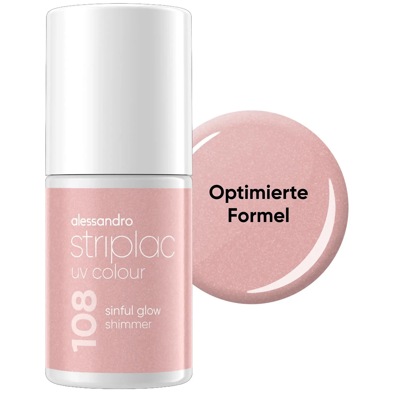 Гель-лак alessandro Striplac Sinful Glow Shimmer Taupe, 6.5 мл, фото №1