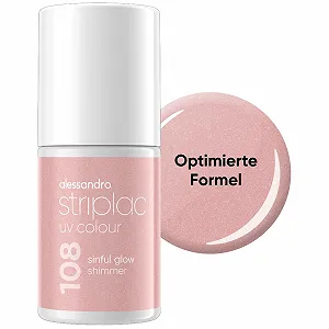 Гель-лак alessandro Striplac Sinful Glow Shimmer Taupe, 6.5 мл - Фото 1