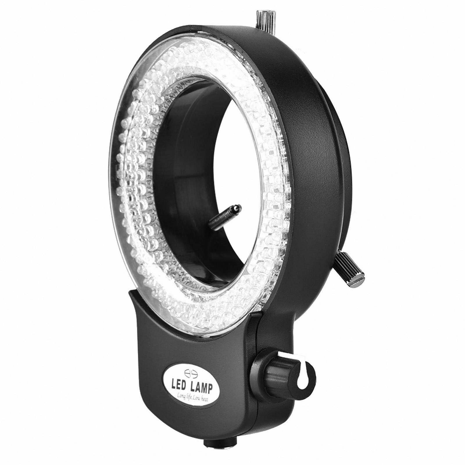 Камера для мікроскопа LED Akozon 144 LEDs 4.5W Кільцева лампа Регульована яскравість 64мм Аксесуари для мікроскопа Чорний, фото №9