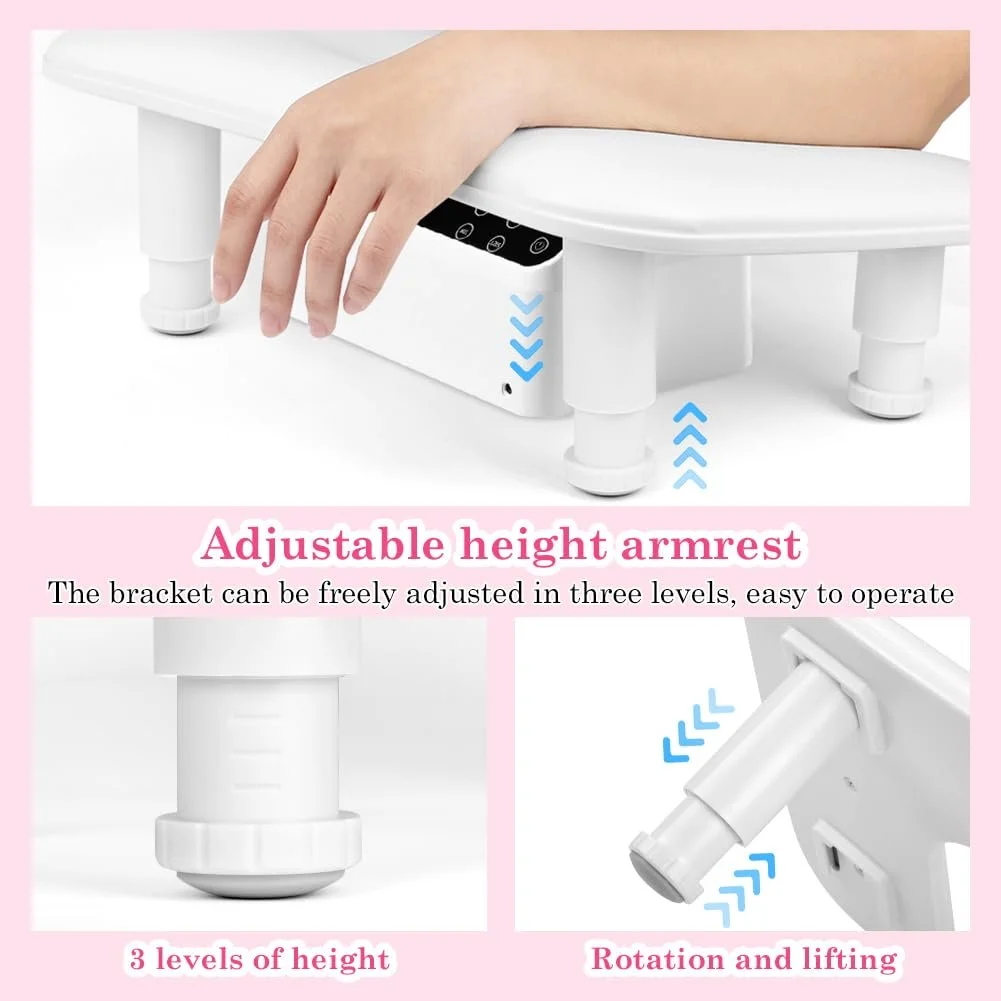 Підставка для рук U-подібна HOTUT для манікюрного салону, регульована по висоті, фото №3