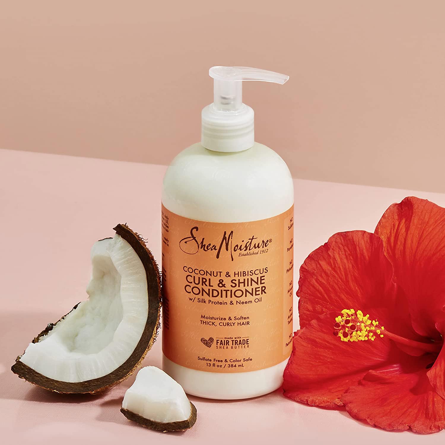 Кондиционер Shea Moisture Coconut Hibiscus Curl Shine для кудрей Унисекс 13 унций, фото №5