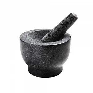 Ступка з товкачиком гранітна Чаша і млин з натурального каменю для спецій, приправ, паст, песто і гуакамоле - Фото 1