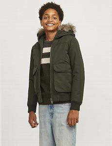 Куртка-бомбер JACK&JONES JUNIOR Jjeconstruct Detachable Fur Bomber Jnr для мальчиков synthetic.ua - Фото 1