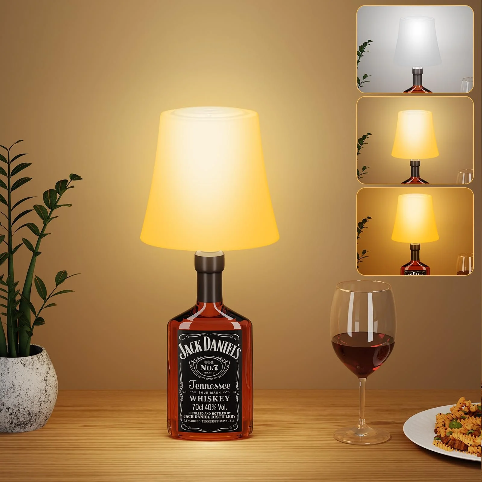 Настільна лампа для пляшок Suright LED бездротова акумуляторна RGB IP54, фото №1