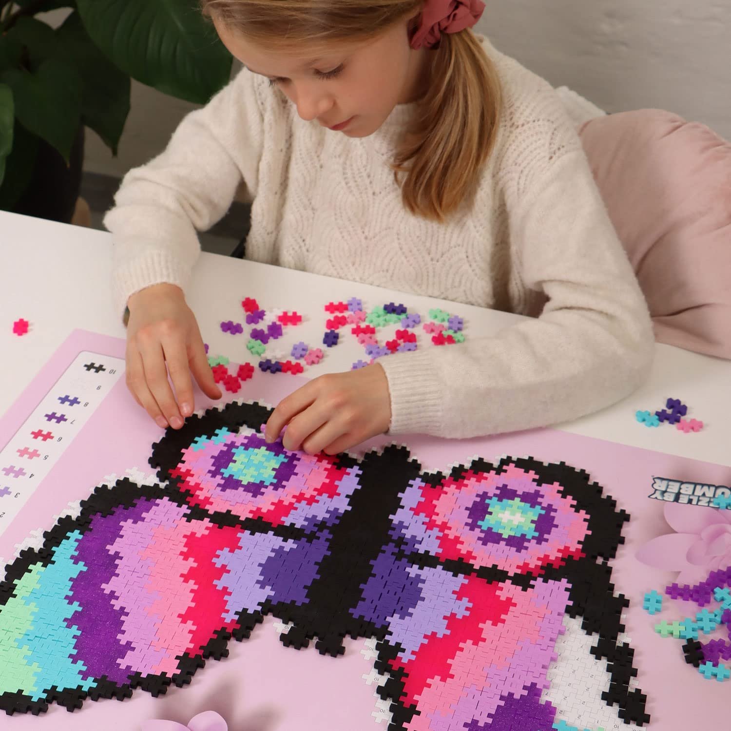 Пазл Plus Plus Бабочка с цифрами 800 деталей для детей от 7 лет, фото №6