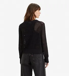 Жіноча кофта LEVIS SUPERBLOOM CROCHET LS Caviar - S synthetic.ua - Фото 1