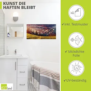 Наклейка на стіну ARTland U1RI Пейзаж Гори Альпи Ліс Захід сонця 100 x 50 см synthetic.ua - Фото 1