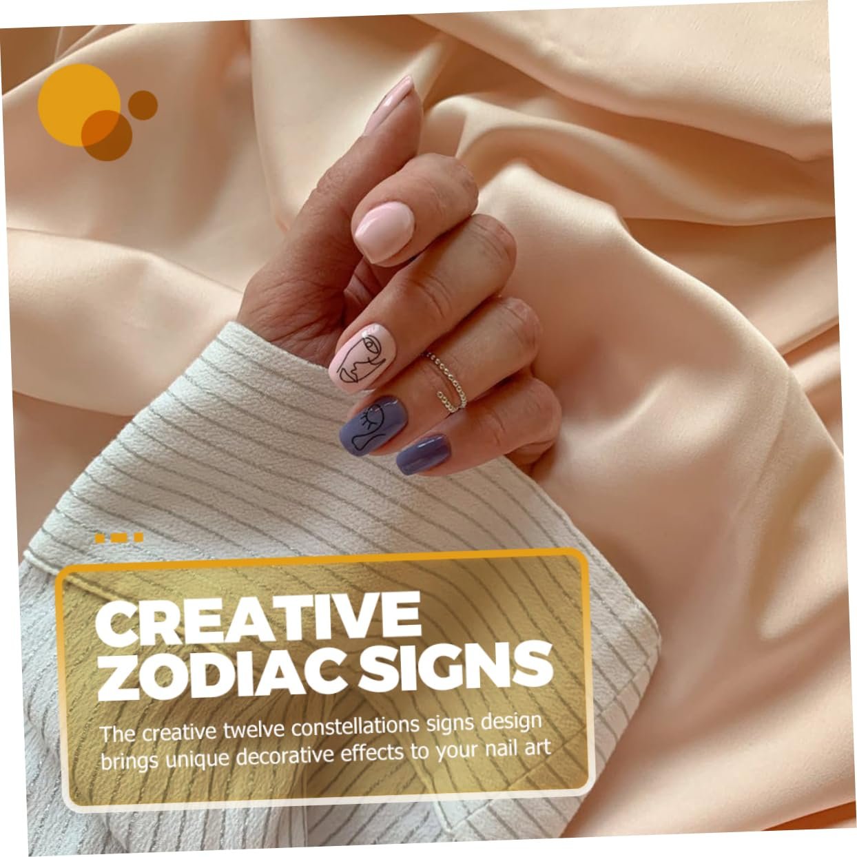 Украшение для ногтей Созвездие Бренд FRCOLOR Брелок Зодиак Блестки для ногтей Подвеска из страз Держатель для ожерелья Наклейка для ногтей 3D Стразы для маникюра 12 шт., фото №4
